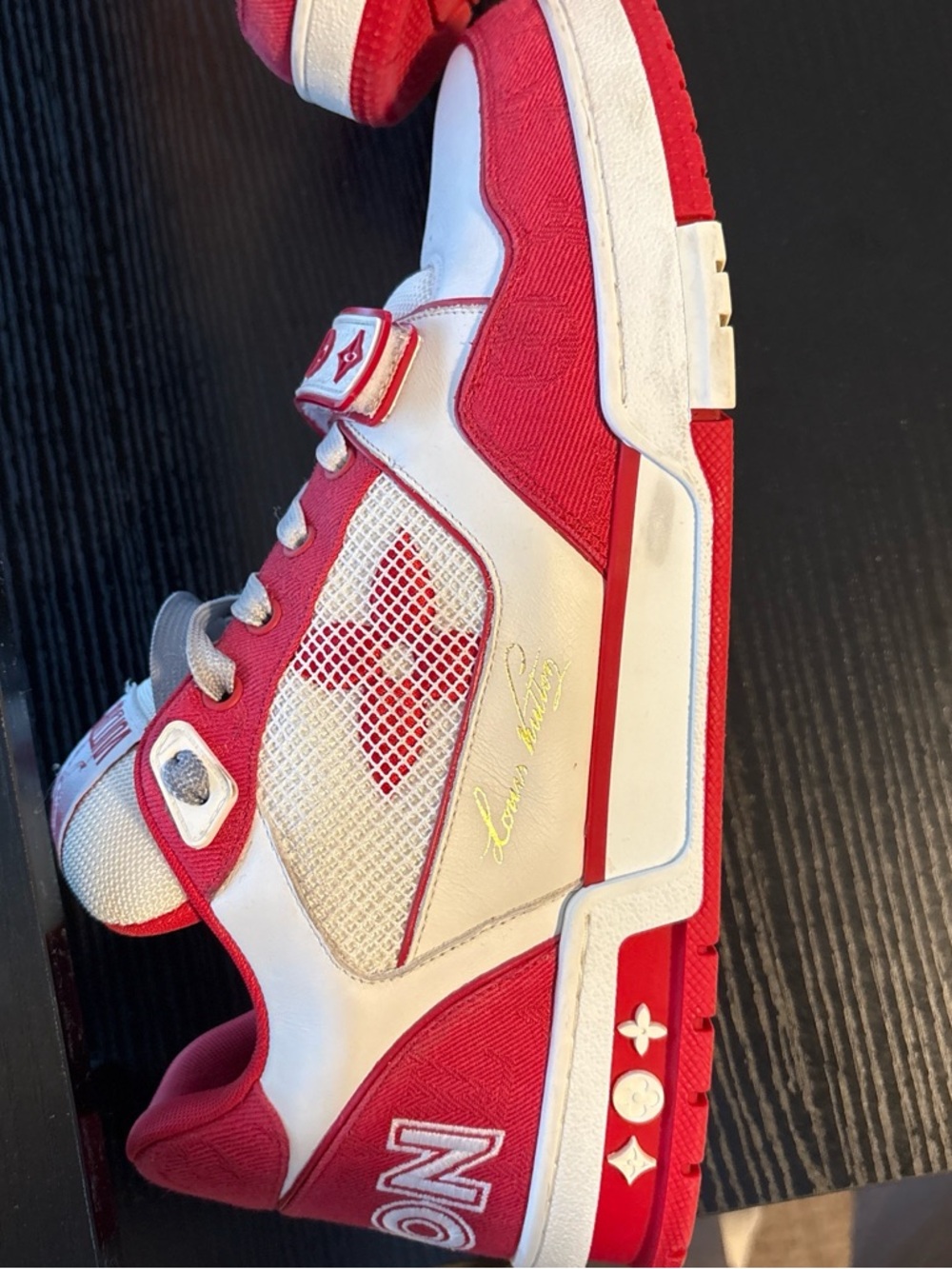 Louis Vuitton Red Trainers - Picture 2 of 5